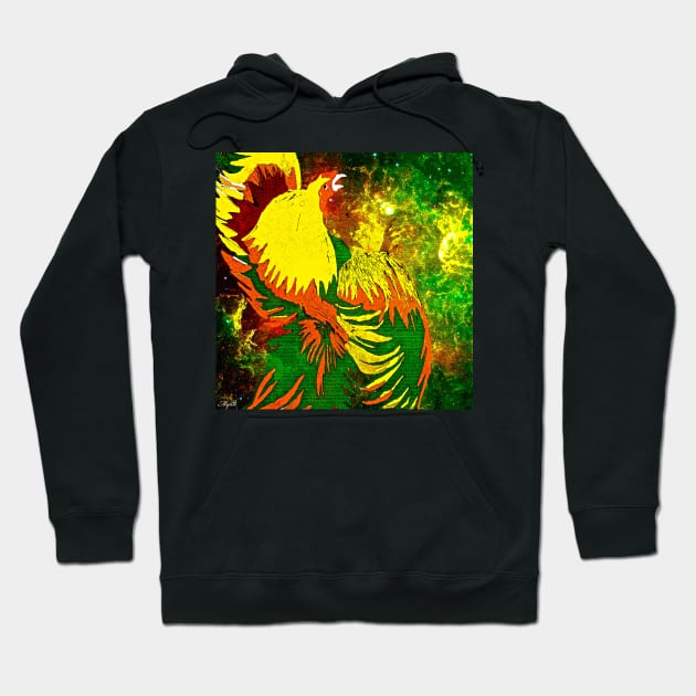 Autumn Rooster Hoodie by Overthetopsm